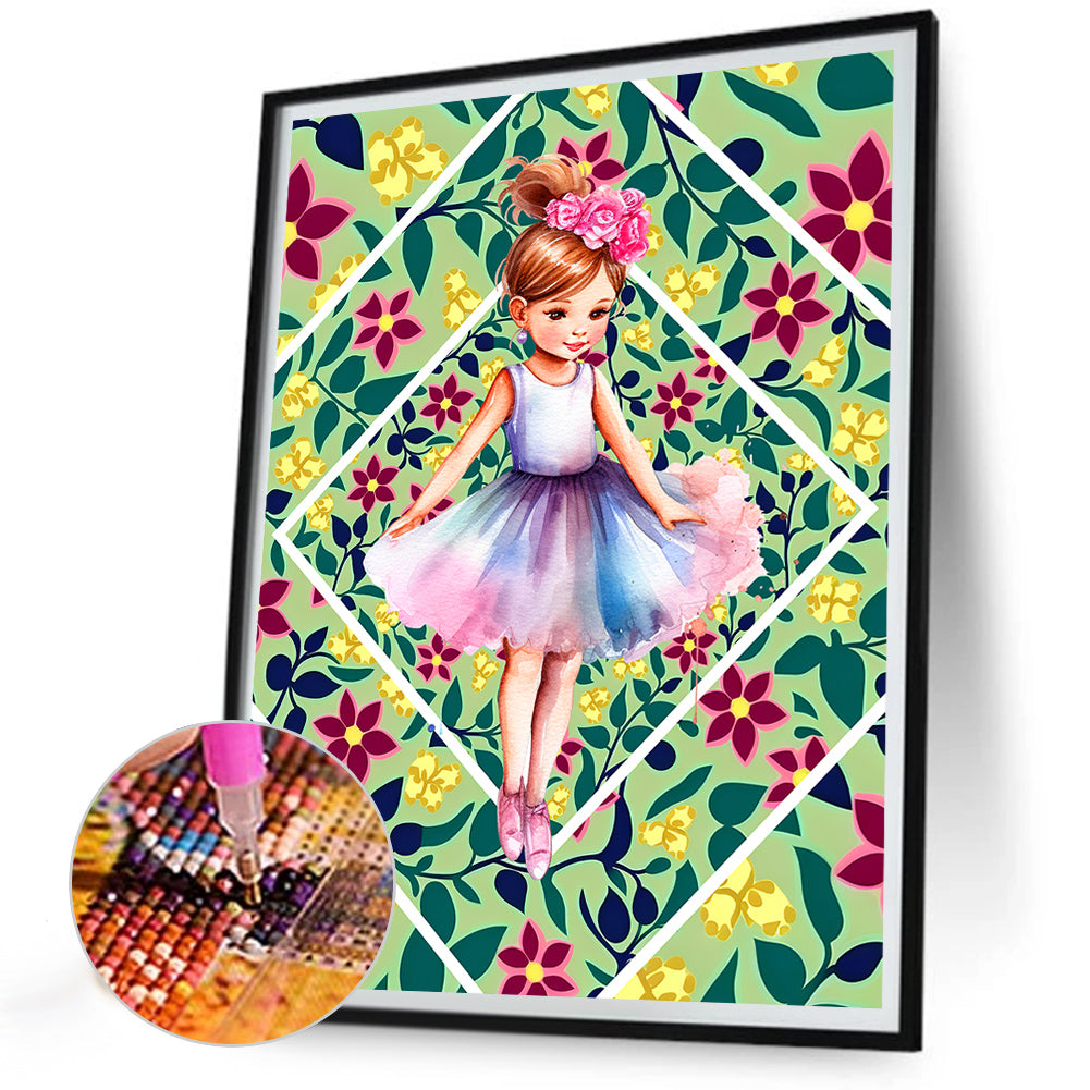 Ballet Girl - Full Round Drill Diamond Painting 30*40CM