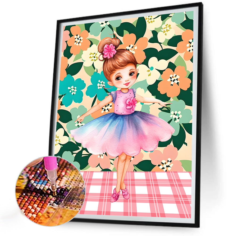 Ballet Girl - Full Round Drill Diamond Painting 30*40CM