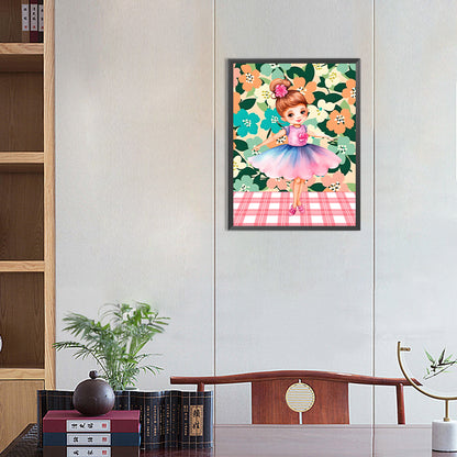 Ballet Girl - Full Round Drill Diamond Painting 30*40CM