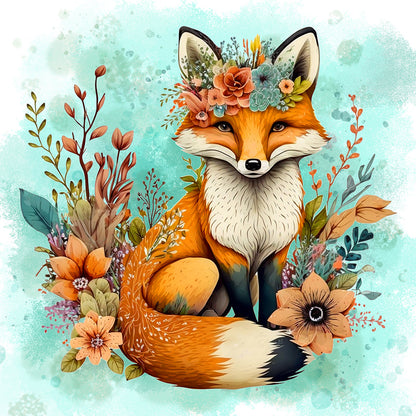 Fox - Full Round Drill Diamond Painting 30*30CM