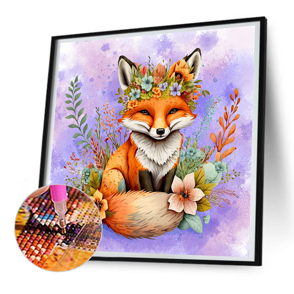 Fox - Full Round Drill Diamond Painting 30*30CM