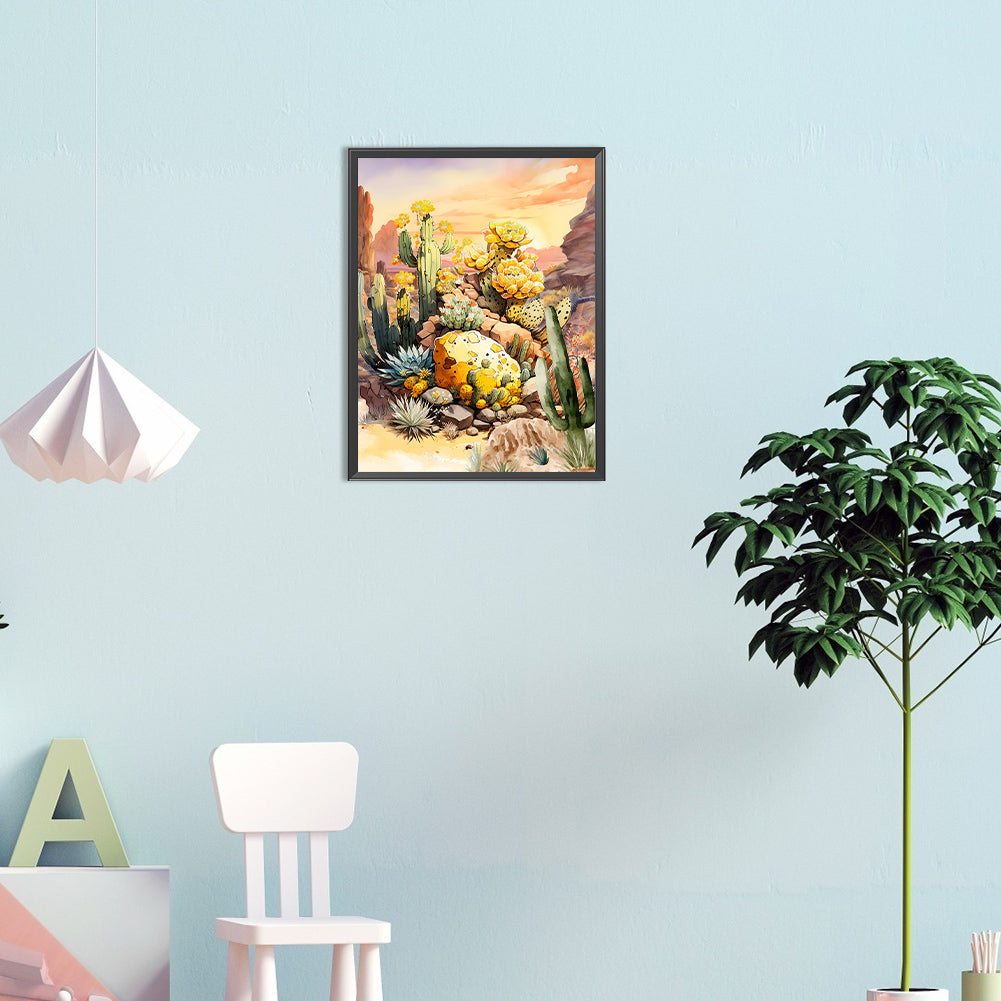 Boot Cactus - Full Round Drill Diamond Painting 30*40CM