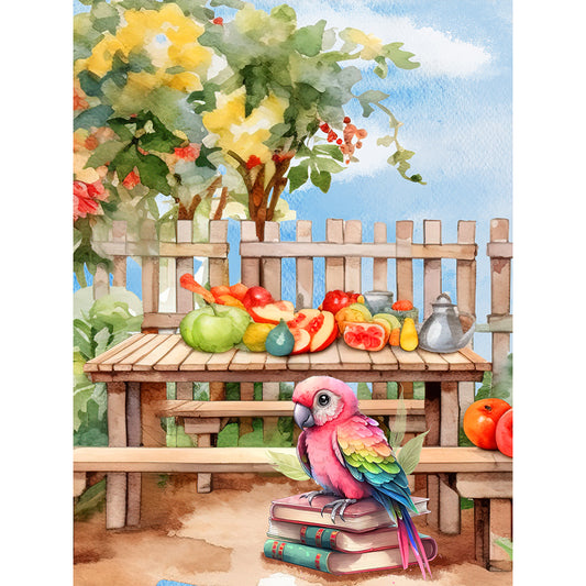 Parrot - Full Round Drill Diamond Painting 30*40CM