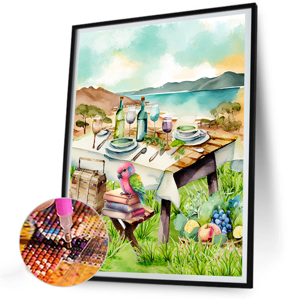 Parrot - Full Round Drill Diamond Painting 30*40CM