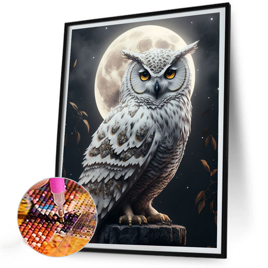 Owl - Full Round Drill Diamond Painting 30*40CM