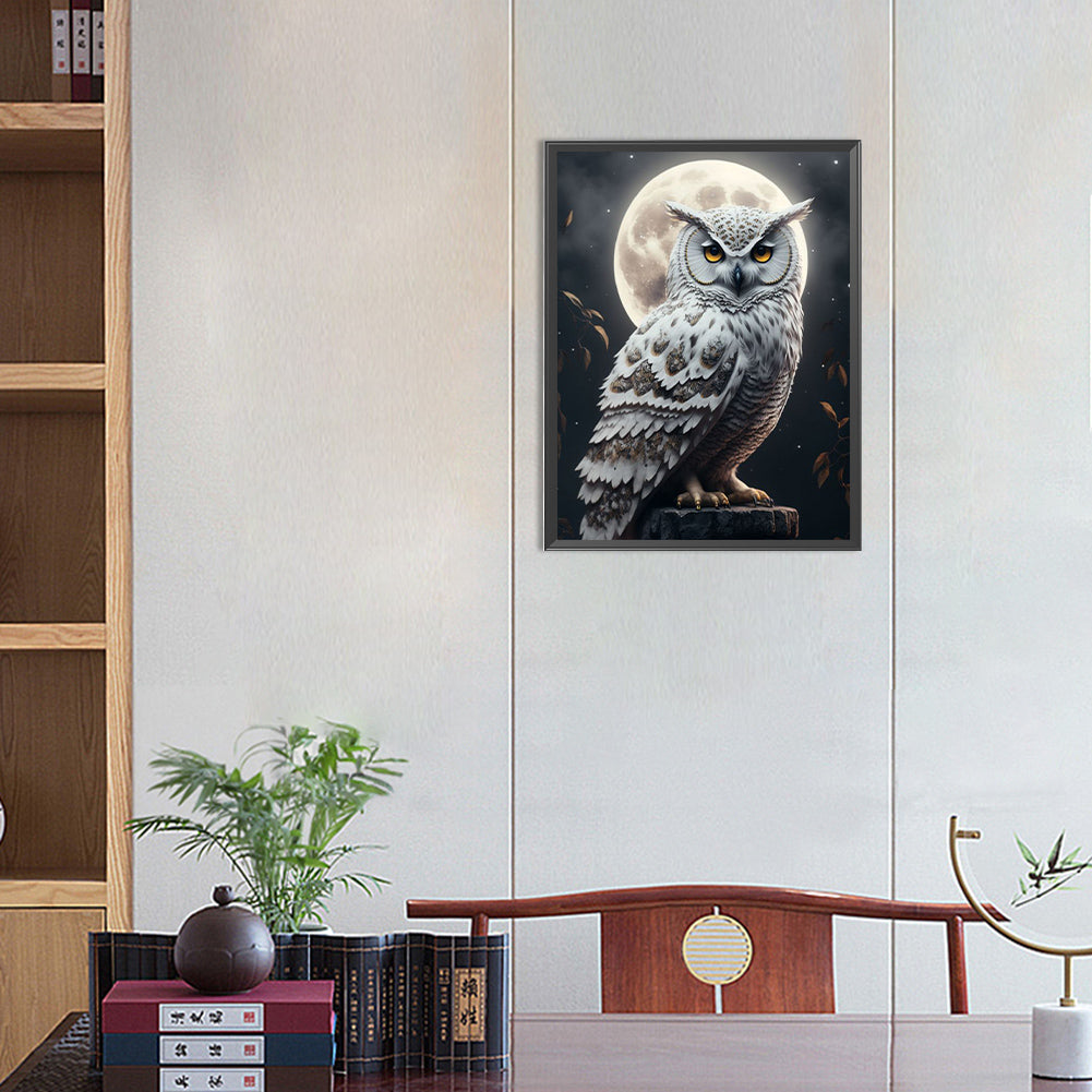 Owl - Full Round Drill Diamond Painting 30*40CM