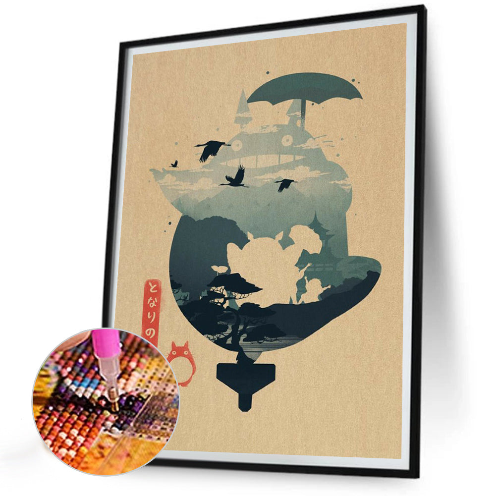 My Neighbor Totoro Pictorial - Full Round Drill Diamond Painting 30*40CM