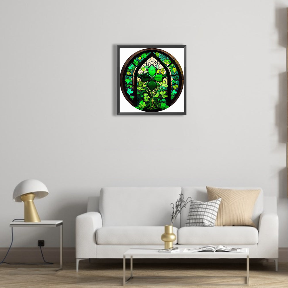 Four-Leaf Clover - Full Round Drill Diamond Painting 35*35CM