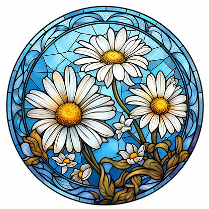 Flower Glass Painting - Full Round Drill Diamond Painting 30*30CM