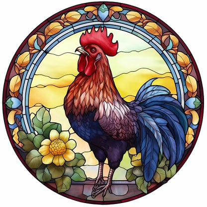 Animal Rooster Glass Painting - Full Round Drill Diamond Painting 30*30CM