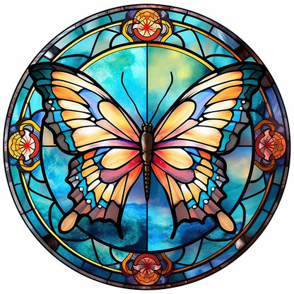 Butterfly Glass Painting - Full Round Drill Diamond Painting 30*30CM