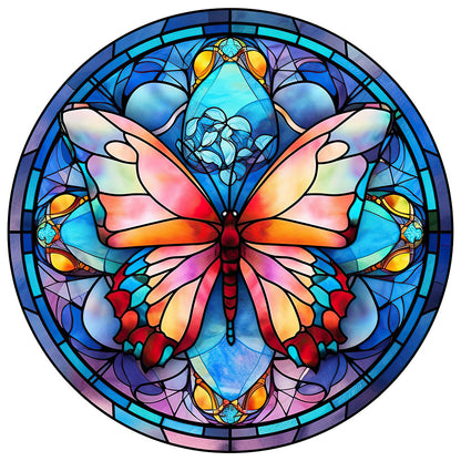 Butterfly Glass Painting - Full Round Drill Diamond Painting 30*30CM