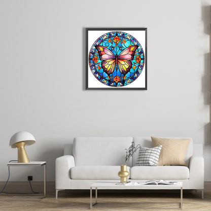 Butterfly Glass Painting - Full Round Drill Diamond Painting 30*30CM