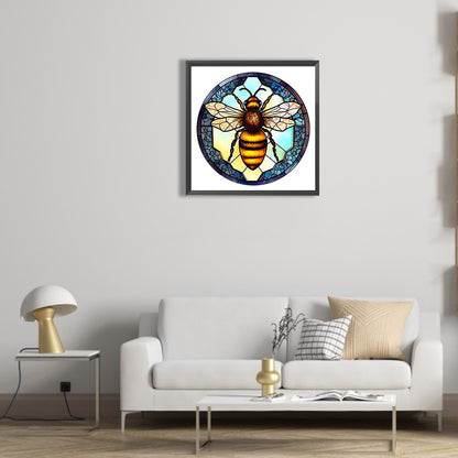 Animal Bee Glass Painting - Full Round Drill Diamond Painting 30*30CM