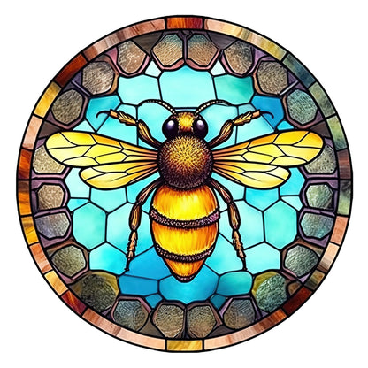 Animal Bee Glass Painting - Full Round Drill Diamond Painting 30*30CM