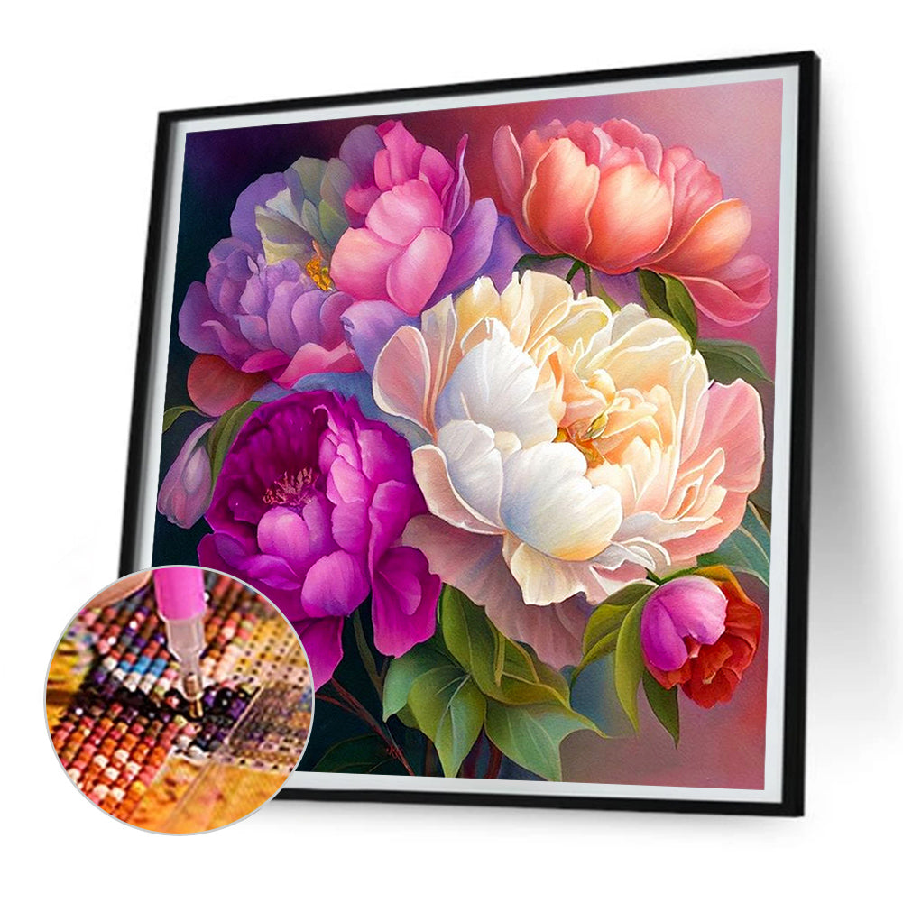 Peony - Full Round Drill Diamond Painting 30*30CM