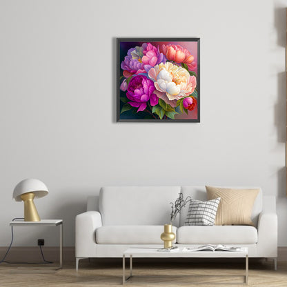 Peony - Full Round Drill Diamond Painting 30*30CM