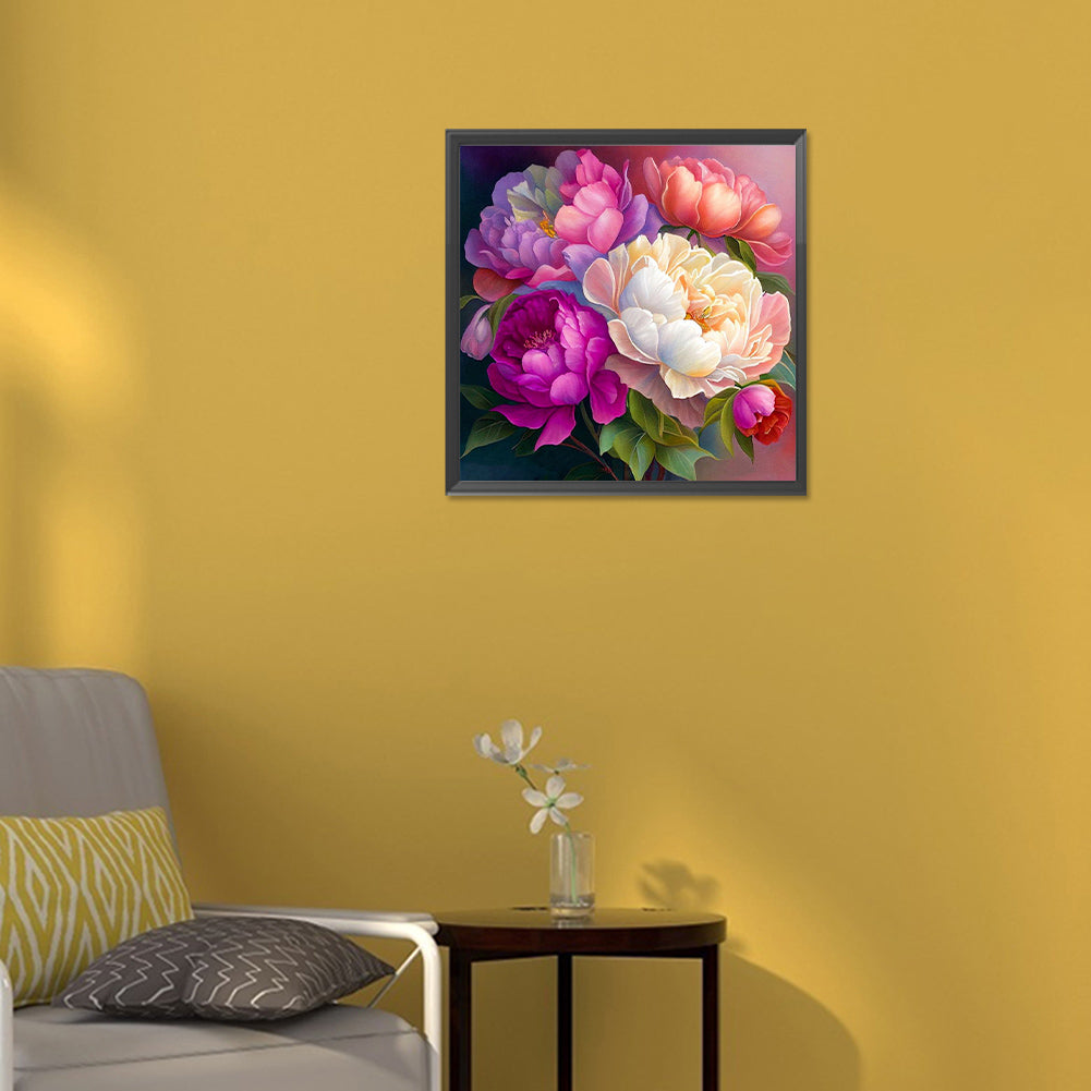 Peony - Full Round Drill Diamond Painting 30*30CM