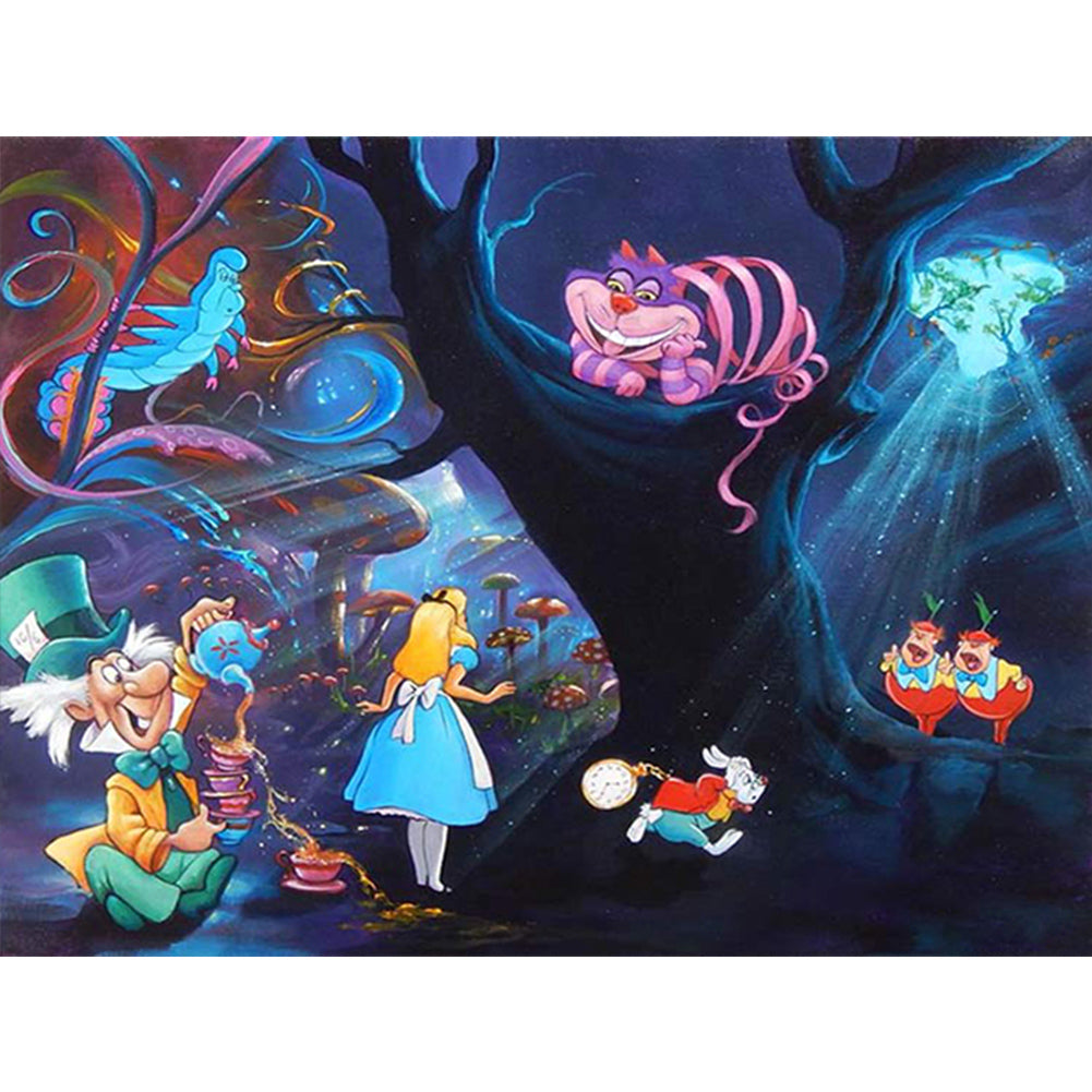 Alice In Wonderland - Full Round Drill Diamond Painting 40*30CM