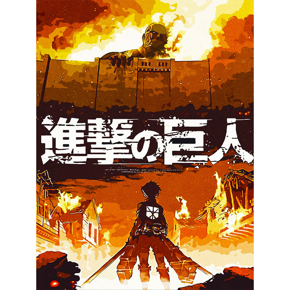 Attack On Titan - Full Round Drill Diamond Painting 30*40CM