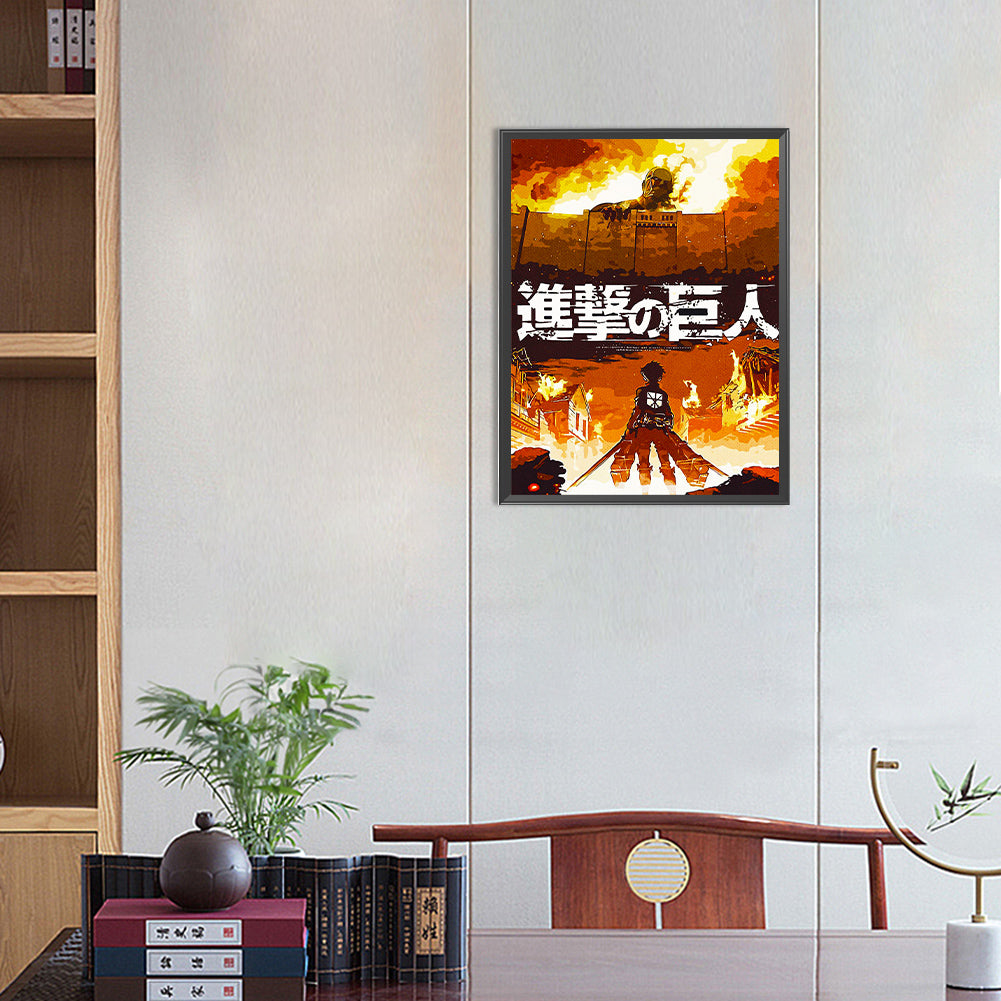 Attack On Titan - Full Round Drill Diamond Painting 30*40CM