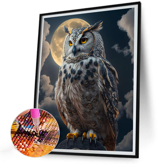 Owl - Full Round Drill Diamond Painting 30*40CM