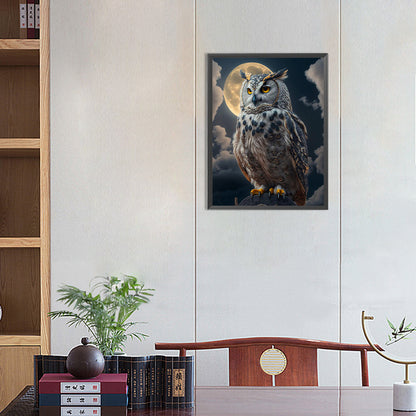Owl - Full Round Drill Diamond Painting 30*40CM