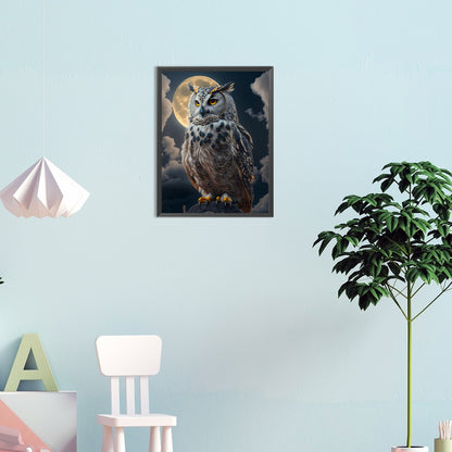 Owl - Full Round Drill Diamond Painting 30*40CM