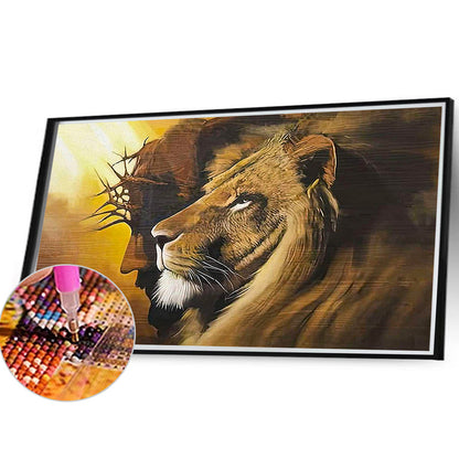 Lion - Full Round Drill Diamond Painting 40*30CM