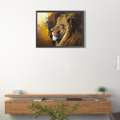 Lion - Full Round Drill Diamond Painting 40*30CM