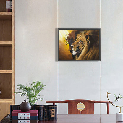 Lion - Full Round Drill Diamond Painting 40*30CM