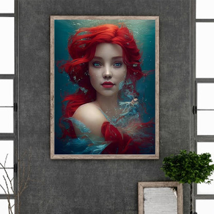 Redhead Woman - Full Round Drill Diamond Painting 30*40CM