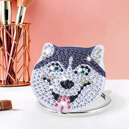 DIY Diamond Art Vanity Mirror Handheld Folding Purse Mirror for Kids Women Girls