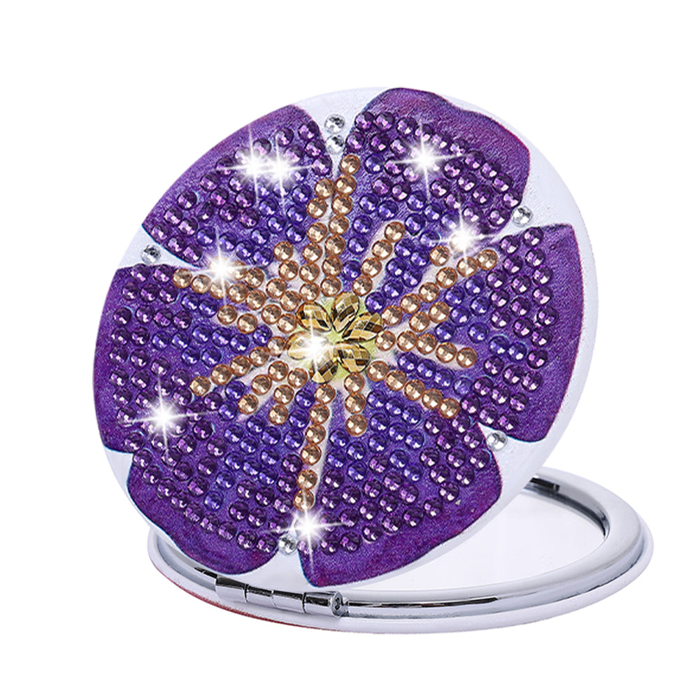 DIY Diamond Art Vanity Mirror Handheld Folding Purse Mirror for Kids Women Girls