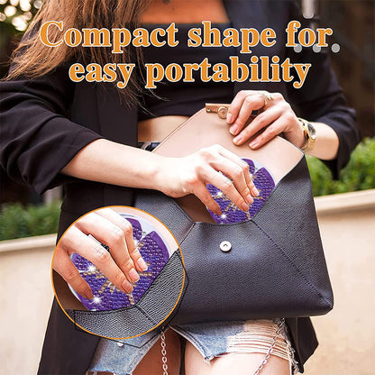 DIY Diamond Art Vanity Mirror Handheld Folding Purse Mirror for Kids Women Girls