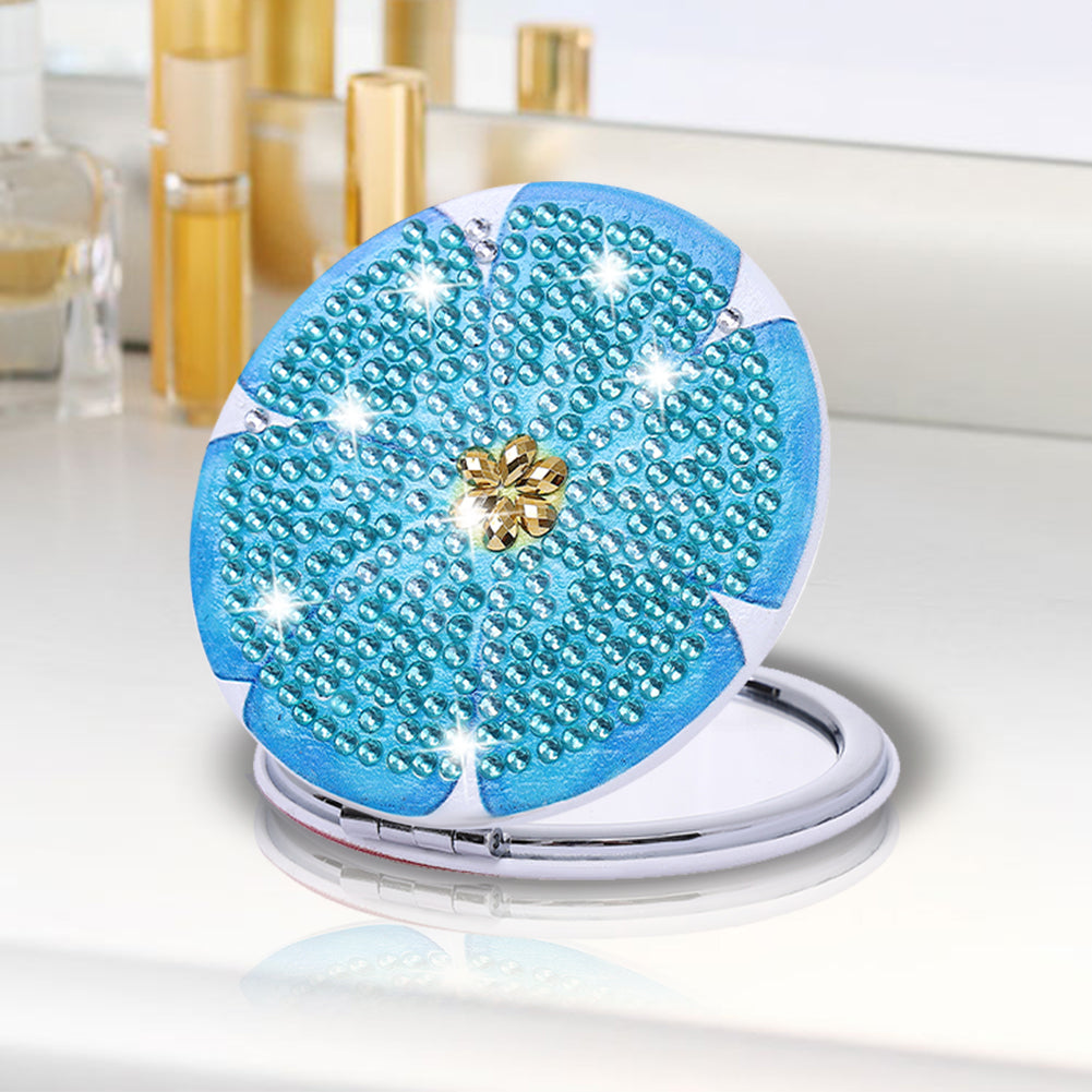 DIY Diamond Art Vanity Mirror Handheld Folding Purse Mirror for Kids Women Girls