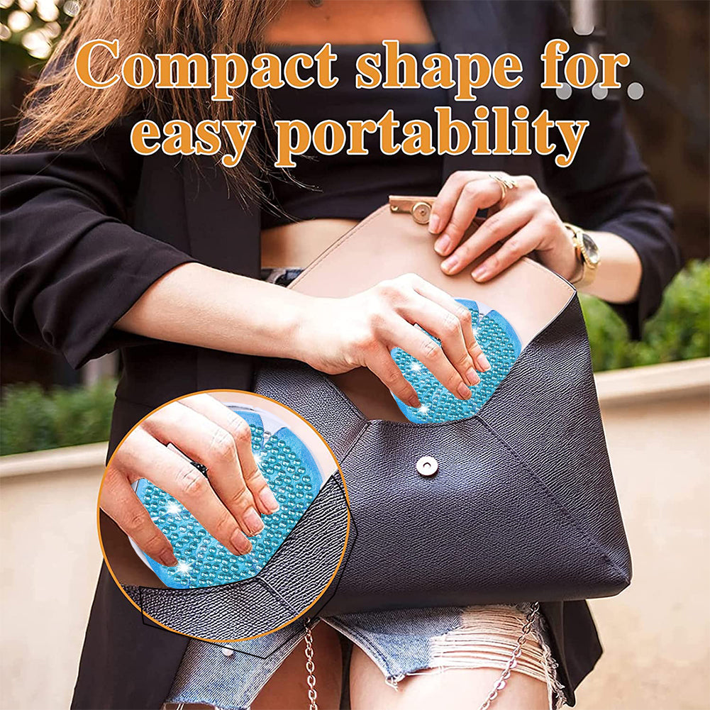 DIY Diamond Art Vanity Mirror Handheld Folding Purse Mirror for Kids Women Girls