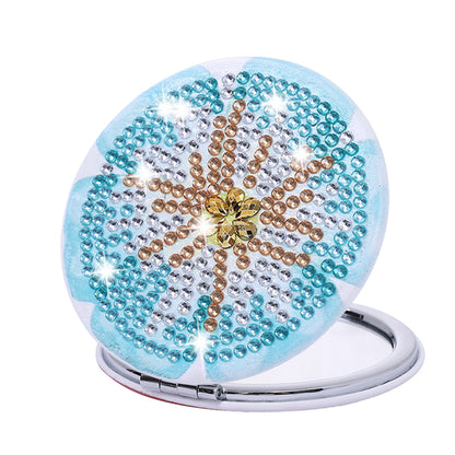 DIY Diamond Art Vanity Mirror Handheld Folding Purse Mirror for Kids Women Girls