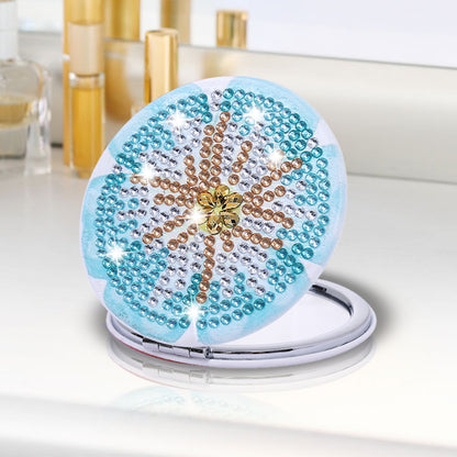 DIY Diamond Art Vanity Mirror Handheld Folding Purse Mirror for Kids Women Girls