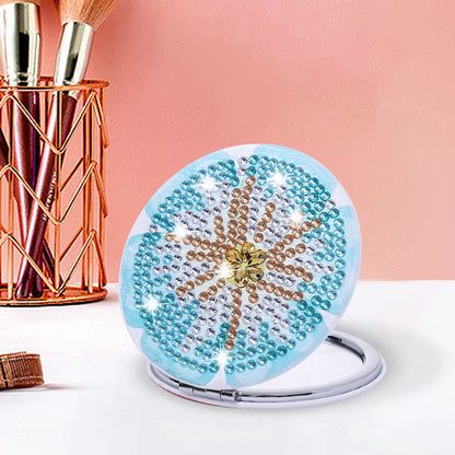 DIY Diamond Art Vanity Mirror Handheld Folding Purse Mirror for Kids Women Girls