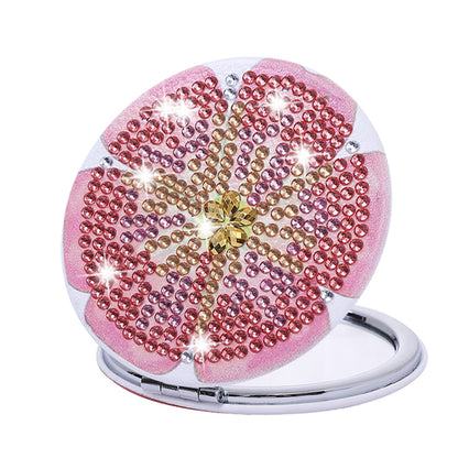 DIY Diamond Art Vanity Mirror Handheld Folding Purse Mirror for Kids Women Girls