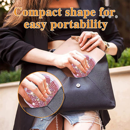 DIY Diamond Art Vanity Mirror Handheld Folding Purse Mirror for Kids Women Girls