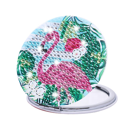 DIY Diamond Art Mosaic Makeup Mirror Art Craft Set Flamingo Paint by Number Kits