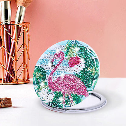 DIY Diamond Art Mosaic Makeup Mirror Art Craft Set Flamingo Paint by Number Kits
