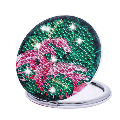 DIY Diamond Art Mosaic Makeup Mirror Art Craft Set Flamingo Paint by Number Kits