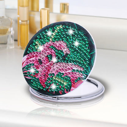 DIY Diamond Art Mosaic Makeup Mirror Art Craft Set Flamingo Paint by Number Kits