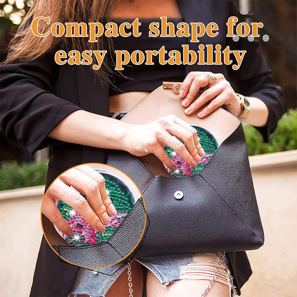 DIY Diamond Art Mosaic Makeup Mirror Art Craft Set Flamingo Paint by Number Kits