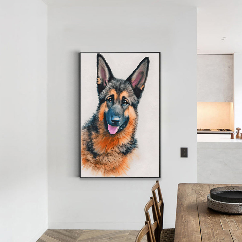 German Shepherd - Full Round Drill Diamond Painting 30*45CM