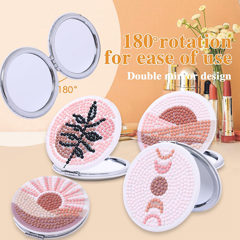 DIY Diamond Art Mosaic Makeup Mirror Art Craft Set Abstract Paint by Number Kits