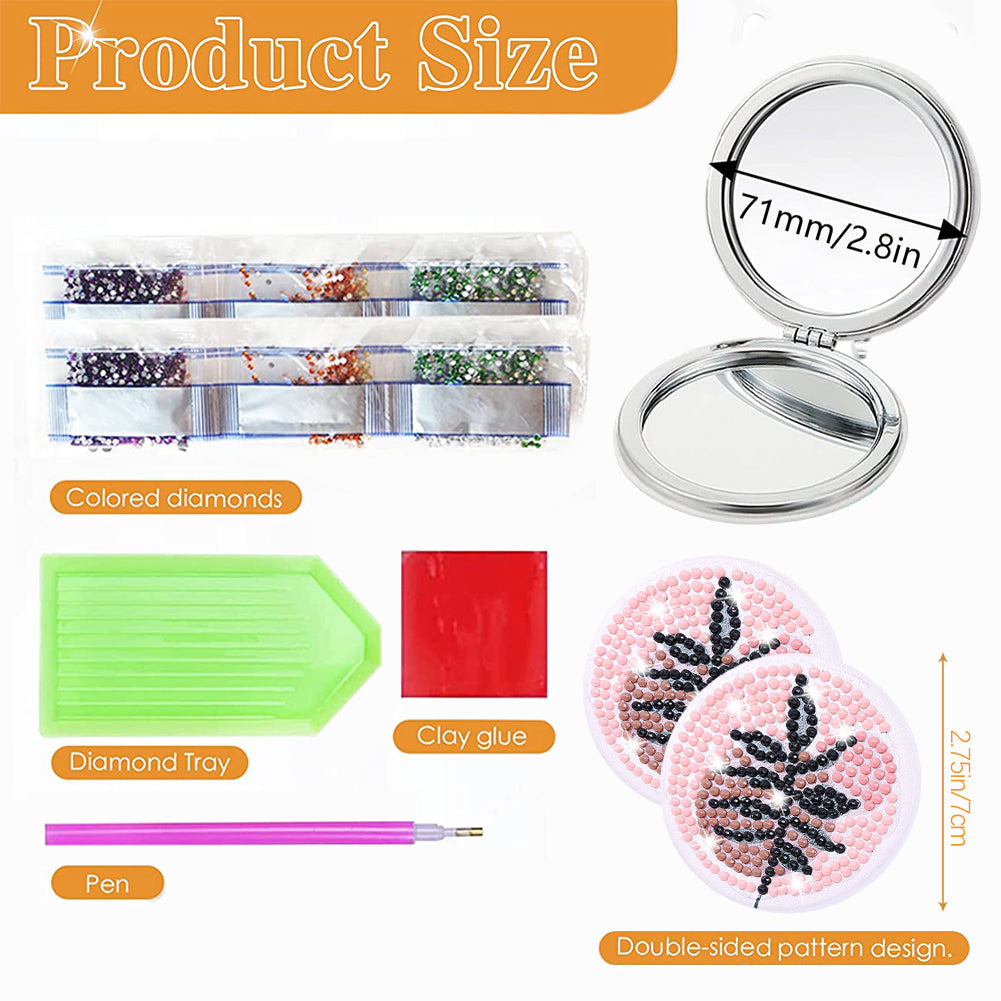 DIY Diamond Art Mosaic Makeup Mirror Art Craft Set Abstract Paint by Number Kits